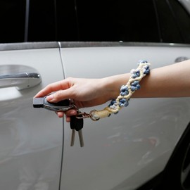 AOKSUNOVA Key Ring Band Macrame Lanyard Short Key Pendant Girls Gift for Women, ys11-46