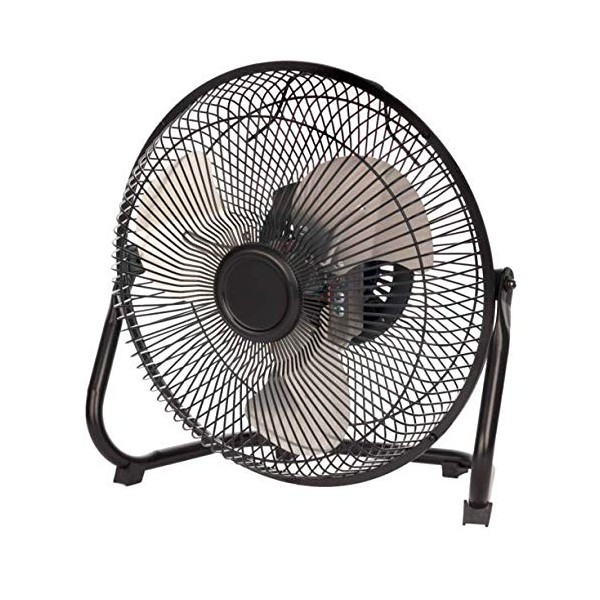 Mainstay 9" Durable Metal High-Velocity Fan with Three-Speed Rotary Switch,