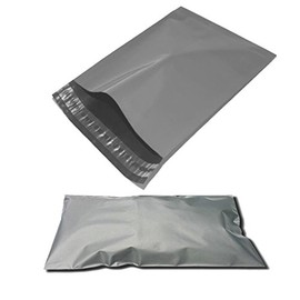 10 Pack - 17" x 24" Grey Plastic Polythene Mailing or Postal / Postage Bags