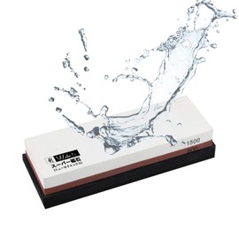 Wakoli Messer Schleifstein 600er und 1500er Körnung (beidseitig) I Messerschärfer Set - Wetzstein zum Schärfen von Damast und Stahl Messern I Abziehstein mit Silikonhalterung