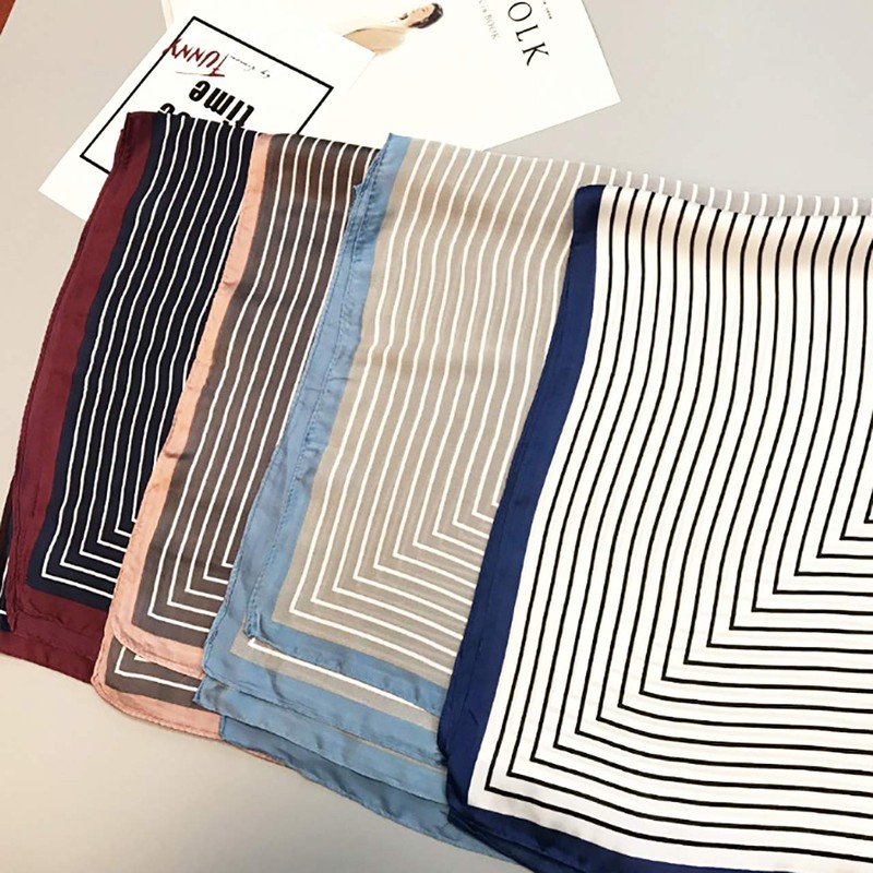 WHITE FANG MA054 Scarf, Stole, Striped, Stylish, Afghan Casual Silk,
