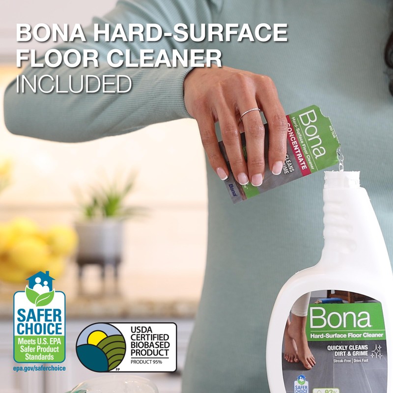 Bona Multi-Surface Floor Care Kit - Includes Microfiber Mop, Microfiber