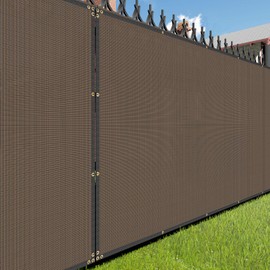 E&K 3'x1' Privacy Fence Screen with Grommets, Outdoor Windscreen Fence Covering Privacy Screen UV Blockage for Backyard Garden Patio (Brown)