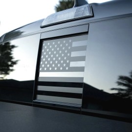 ANYStickerYouWant USA American Flag Rear Sliding Window Vinyl Decal Fits GMC Sierra 2010-2021