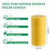 Pure Beeswax Pillar Candles 2x4 Inch, Natural Bees Wax Pillar