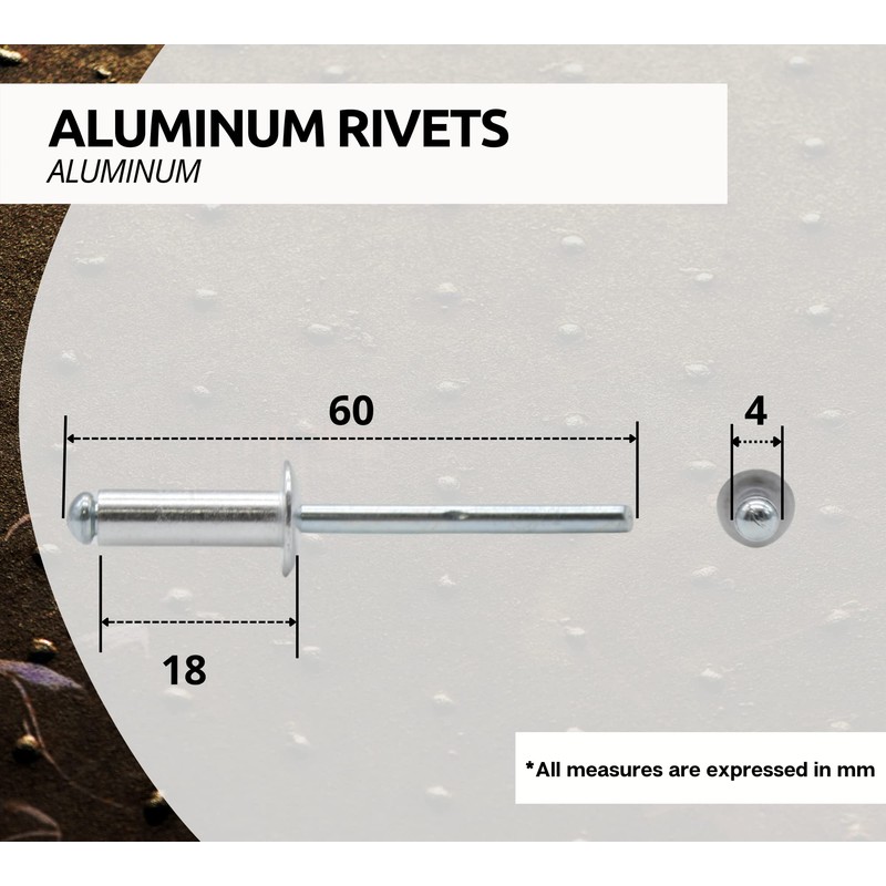 DOJA Industrial Aluminium Blind Rivets 6 x 18 mm Pack