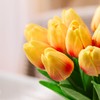 Drewev 30 Pcs Orange Tulips Artificial Flowers Fake Tulip Flowers