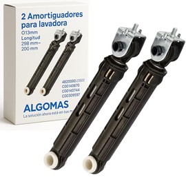 ALGOMAS® 2 Pieces Washing Machine Shock Absorbers 100N | Ø10/13 mm | Length 160-255 mm | Original Codes C00140670, C00309597, C00140744, C00141273 | Compatible with Indesit, Whirlpool, Hotpool, point
