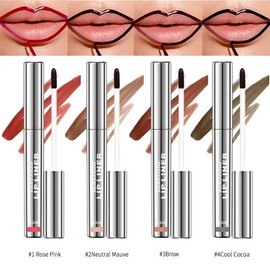 Lakerain® Long Lasting Waterproof Lip Liner Stain - Peel Off Semi Permanent Makeup - Hydrating Formula with Hyaluronic Acid & Vitamin E - 4 Vibrant Colors - Rose Pink, Neutral Mauve, Brown, Cool Cocoa:_02#NEUTRAL MAUVE