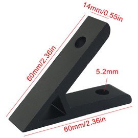 FMHXG 4PCS Industrial Aluminum Profile Corner Code Angle Connector Fitting 2020 45 Degree Miter Angle Bracket Connector Solid Cast Aluminum Angle Bracket Applied to 3D Printers CNC Routers Black