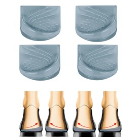 SPORCLO 2 Layer Adjustable Orthotic Insoles for Supination & Over-Pronation, Corrective Medial & Lateral Heel Wedge Inserts for Foot Alignment, Knee Pain