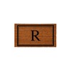 Evergreen Flag Monogram Letter R Entrance Doormat | 28 x