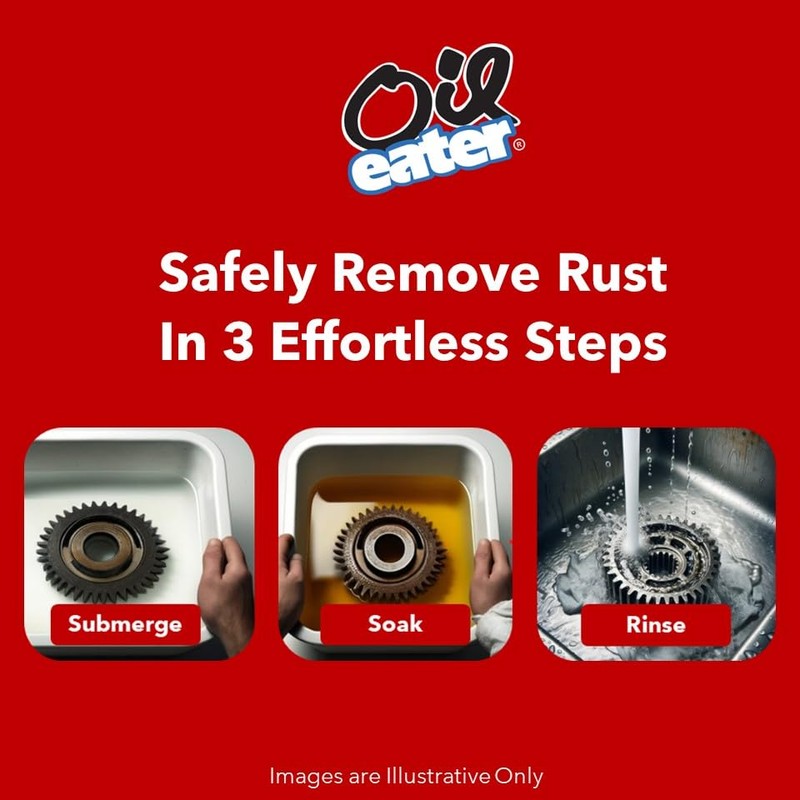 Oil Eater Overnight Rust Remover - Safe & Easy Soak