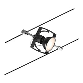 Paulmann 94435 CorDuo Cable System – Spot Lighting Mac II DC, Max 10 Watt Extendable Cable Lamp Matt Black Plastic GU5.3 Wire Cable System Without Bulbs