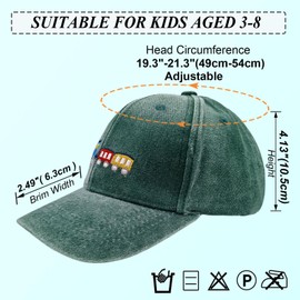 FYBW Tractor Hats for Kids, Cute Embroidered Excavator Toddler Baseball Cap Adjustable Sun Hat for Boys Girls Age 3-8(BH-14 Green)