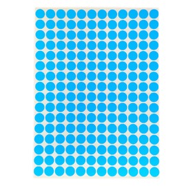 Lstycoy Round Circle Dot Stickers, 10mm Color Coding Labels, Pack of 2880pcs (Light Blue)