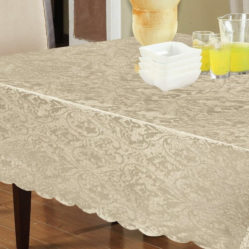 Classic Damask Printed Jacquard Tablecloth Washable Rectangle Round Runner Napkin