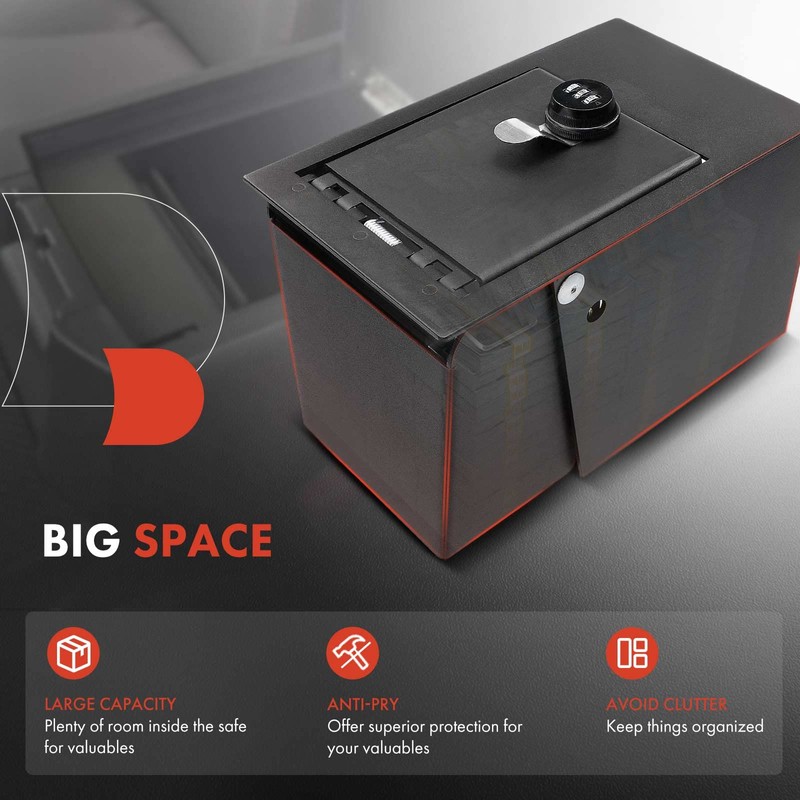 A-Premium Center Console Safe Box Compatible with Ford Explorer 2011-2019