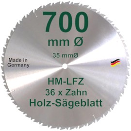 HM Saw Blade 700 mm LFZ Flat Tooth Carbide Widea for Rocker Saw and Firewood Saw for Firewood Hardwood Circular Saw Blade Diameter 700 mm Bore 35 mm