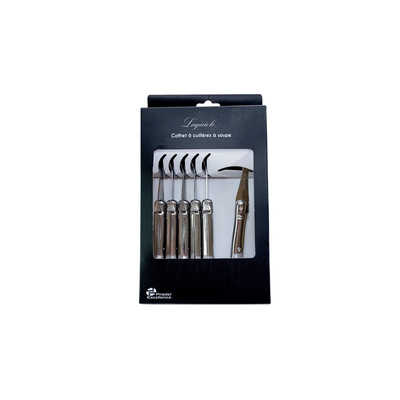 Pradel Excellence, Pcox005063 Les Argentes, Set of 6 Soup Spoons,