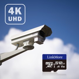 LinkMore 512 GB Micro-SDXC-Karte, A1, UHS-I, U3, V30, Klasse 10 kompatibel, Lesegeschwindigkeit bis zu 95 MB/s, Schreibgeschwindigkeit bis zu 70 MB/s, SD-Adapter im Lieferumfang enthalten