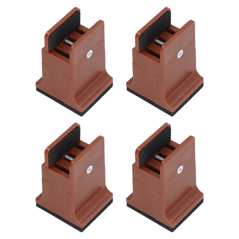 4pcs Adjustable Furniture Risers with Screw Clamp Rubber Bed Couch