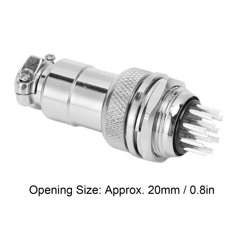 2PCS 12 Pin Aviation Connectors Zinc Alloy Electrical Plug and
