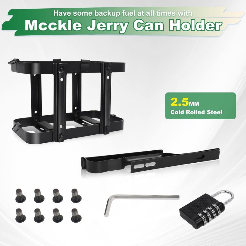 Jerry Gas Can Holder Rack with Combination Lock, Jerry Can