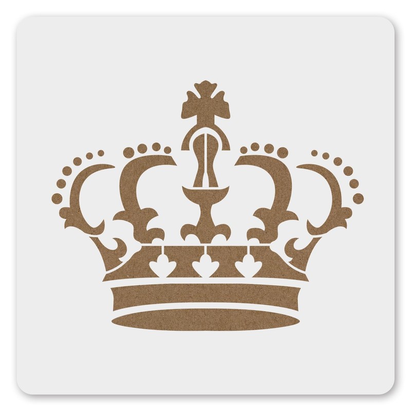 MAGJUCHE Crown Stencil 6 Inches, Reusable King Stencil for Painting