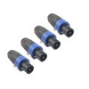 Devinal Professional SpeakOn Speaker Adapter Connectors 4 Pole Plug Twist