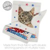 Breeze Decor Patriotic Bengal Garden Flag Set with Stand Cat