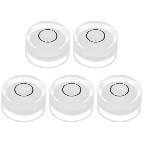 HARFINGTON 5pcs Round Bubble Level 19x10mm Mini Circular Bullseye Spirit