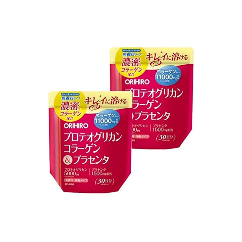 Orihiro Proteoglycan Collagen & Placenta, 6.3 oz (180 g), Set