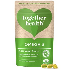 Algae Omega 3 – Together Health – Pure Algae Omega 3 – Unique Plant Source of DHA & EPA – Vegan Friendly - Made in The UK – Pack of 3 - 90 Softgels
