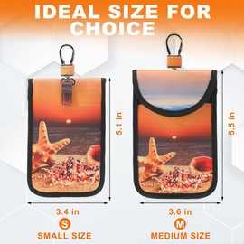 2 Pack Faraday Key Fob Protector, TILDOSAC Signal Blocking RFID Key Fob Protector Pouch, Anti-Theft and Water-Resistant Car Security Cage (Orange)