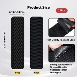 AUCANNIO 24pcs Grippers for Mats on Carpet, Rug Gripper for Carpeted Floor, Washable Reusable Carpet Sticky Grips, Suitable for all Types and Sizes of Carpet(25mm x 10mm)