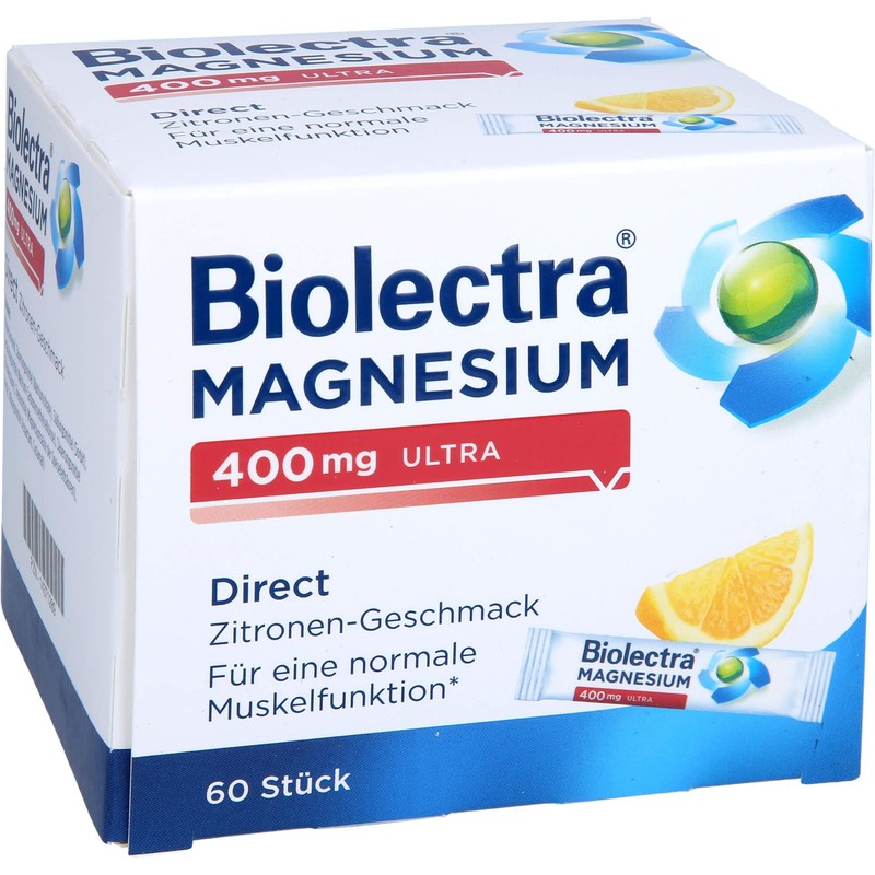 Biolectra Magnesium 400 mg Ultra Direct Lemon, Pack of 60