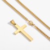 RS Gold Cross Necklace for Men Boys Stainless Steel Pendant