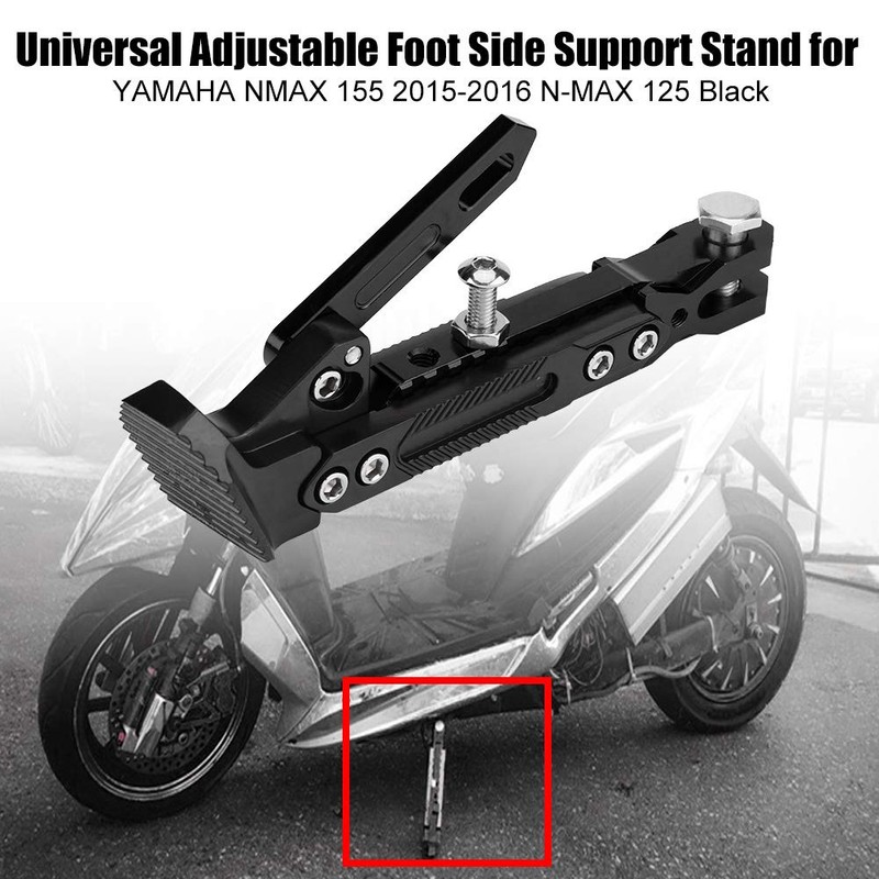 Kuuleyn Motorcycle Adjustable Kickstand, Universal Adjustable Foot Side Support Stand