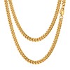 PROSTEEL Gold Plated Necklace for Men's Long Necklace Layering Necklaces