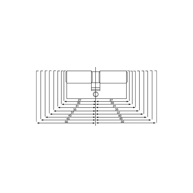 Yale 600-Serie Euro-Profilzylinder – Doppelt/Notfall – 27/27 – Satin-Nickel –
