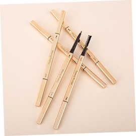 TOVINANNA Elegant Mini Gold Eyebrow Pencils Set 5 Pieces Brush for Natural Shape