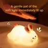 Ocegaoem Bunny Night Light, Cute Silicone Rabbit Lamp, Dimmable LED