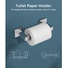 FORIOUS Toilet Roll Holder, Wall Mount Stainless Steel Square Double