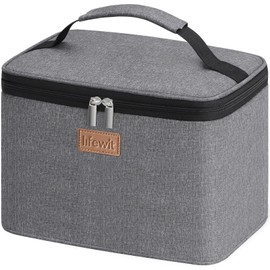 Lifewit Cool Bag Small Insulated for Men Women Foldable Lunch Bag Insulated Bag Portable Cool Box for Men Women for Picnics Work Grey 9L
