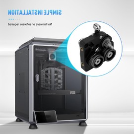 K1 One Piece Upgrade Gear Miter Kit DLC Double Bearings for Stable Operatio,Highly Efficient Printing, Hardened Steel, Abrasion Resistant,for K1/K1C/K1 max/Ender 3 V3 and Ender 3 V3 Plus 3D Printer