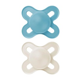 MAM Newborn Pacifier Silicone Self Sterilizing Case 0-6 Months Teal 2 Pack