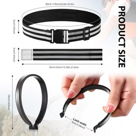 Boyiee Reflective Bands Set Including Reflective Armband Reflective Safety Belt Trouser Clip Reflectors Jogging Set for Cycling Jogging Hiking