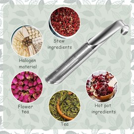 Pack of 2 Stainless Steel Tea Strainers, Fine Mesh Tea Strainer Tea Filter, Tea Atomiser Made of Stainless Steel, Tea Strainer for Loose Tea, Hook Handle Tea Filter for Rose, Spices, Coffee
