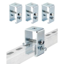 Venussar Upgrade Channel Trolley Track Hanger Bracket for UNISTRUT Strut Channel, 1-5/8 Intermediate Support Hange Bracket for All 1-5/8" Channel Trolley Track(4 Pack)